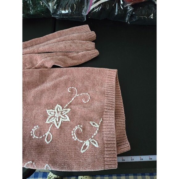 Alfred Dunner Pink Velvet Floral Embroidered Sweater Plus Size 2X Grannycore - Picture 8 of 10